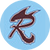 Maroon Ringtails 'R' logo on columbia blue.